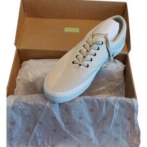 Clearweather Donny Luxury Canvas & Suede Shoes Skater Boat Shoe NIB Mens 14 Oat